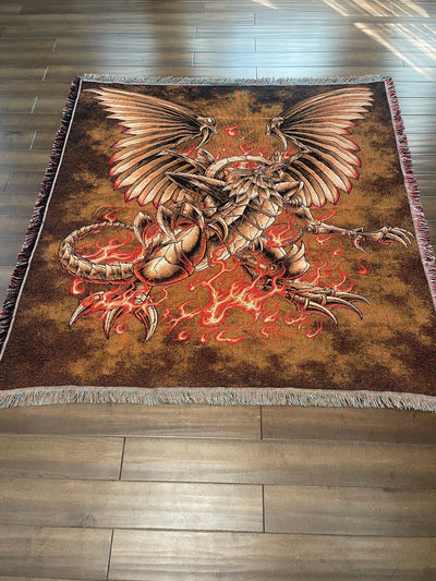 WINGED DRAGON TAPESTRY/BLANKET